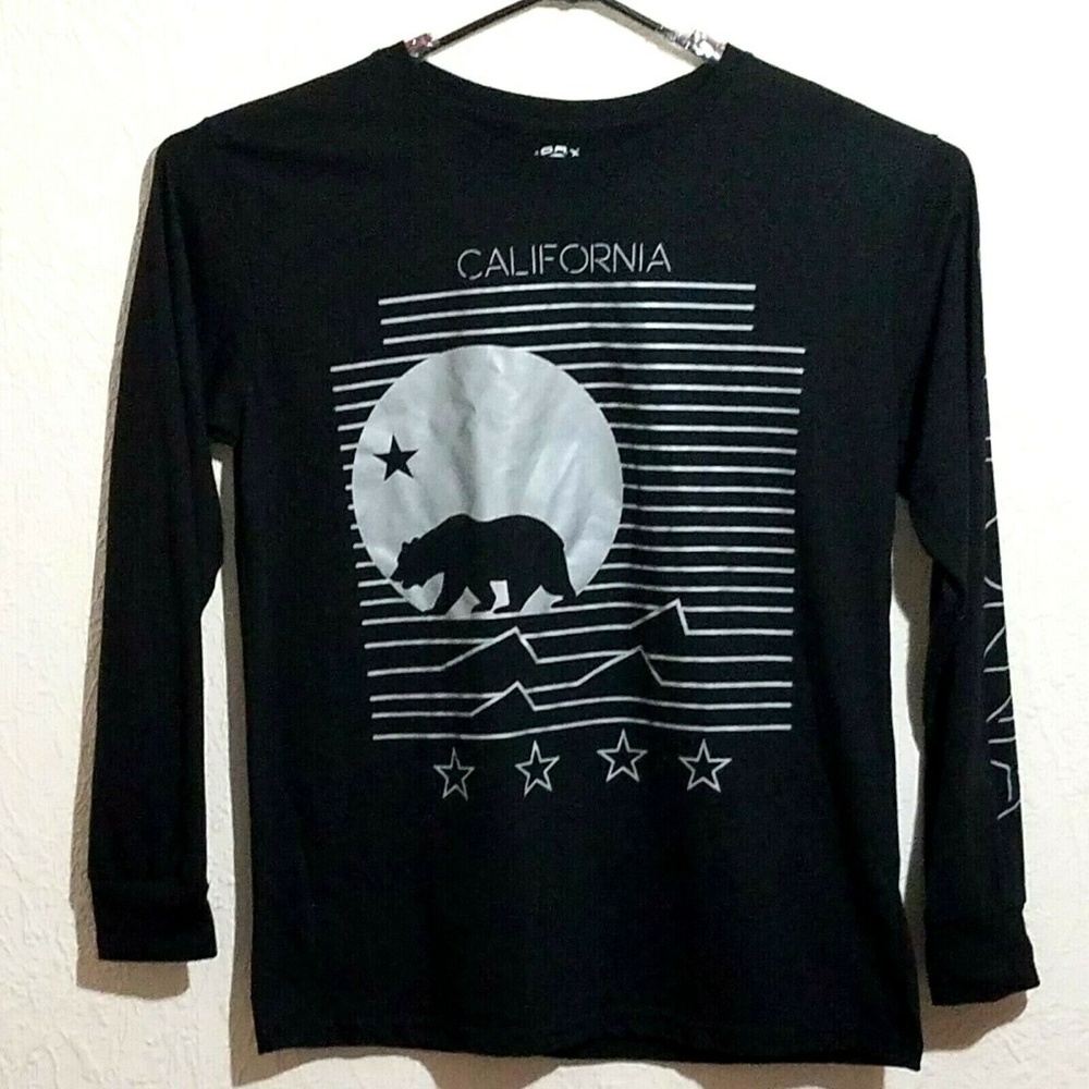 Goat California Black Long Sleeve‎ T Shirt Mens